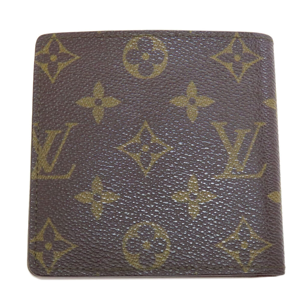 Louis Vuitton Monogram Wallet Marco Portefeuille fold Bi canvas Brown